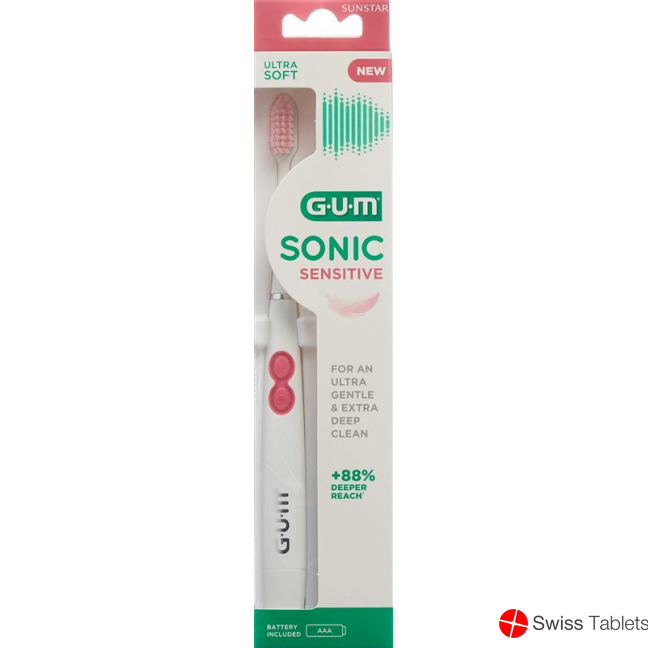 Gum Sonic Sensitive Elektr Zahnbuers Weiss buy online