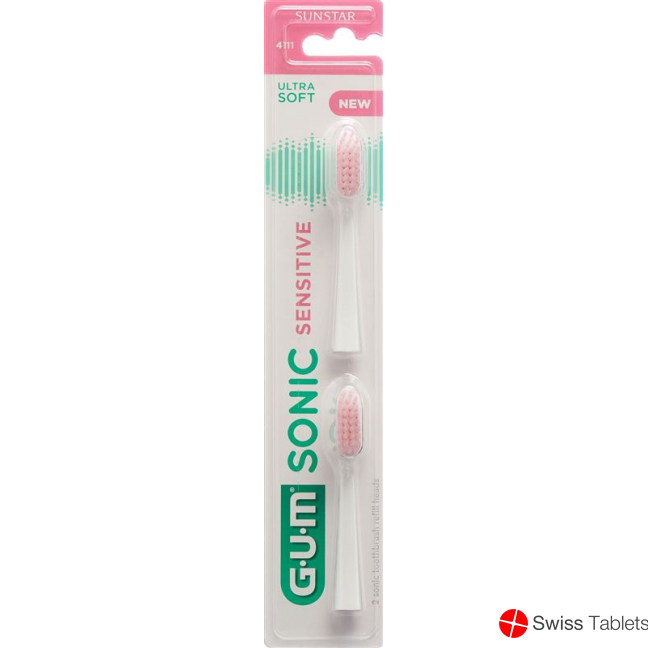 Gum Sonic Sensitive Ersatzköpfe Weiss 2 Stück buy online