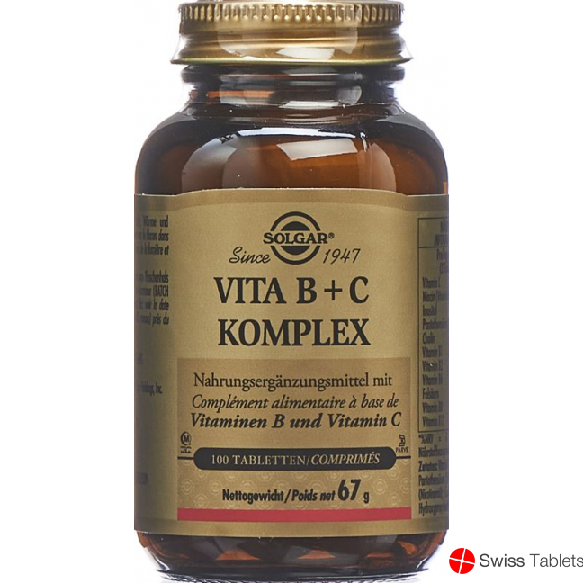 Solgar Vita B+c Komplex Tabletten Flasche 100 Stück buy online