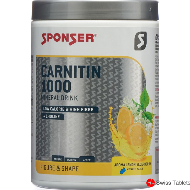 Sponser Carnitin 1000 Mineraldrink Lem-Elder 400g buy online