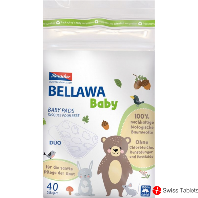Bellawa Baby Wattepads Beutel 40 Stück buy online
