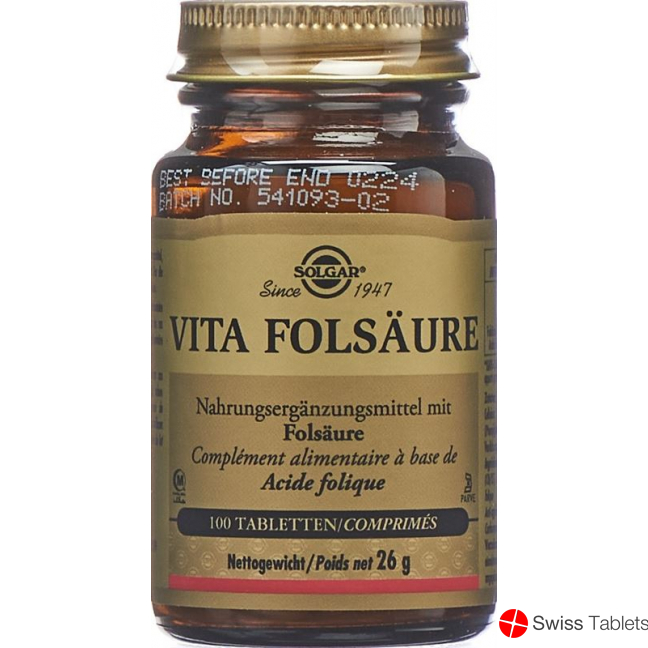 Solgar Vita Folsäure Tabletten (neu) Flasche 100 Stück buy online