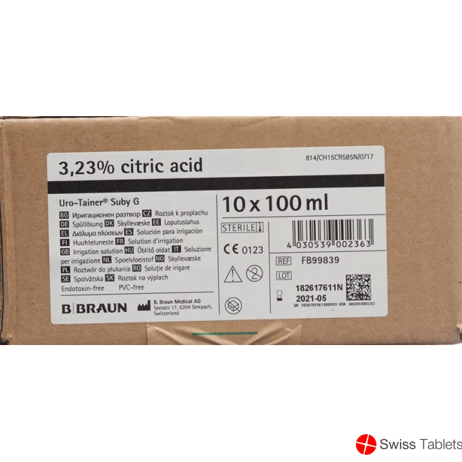 Uro-Tainer Suby G 3,23% Zitronensäure 10x 100ml buy online