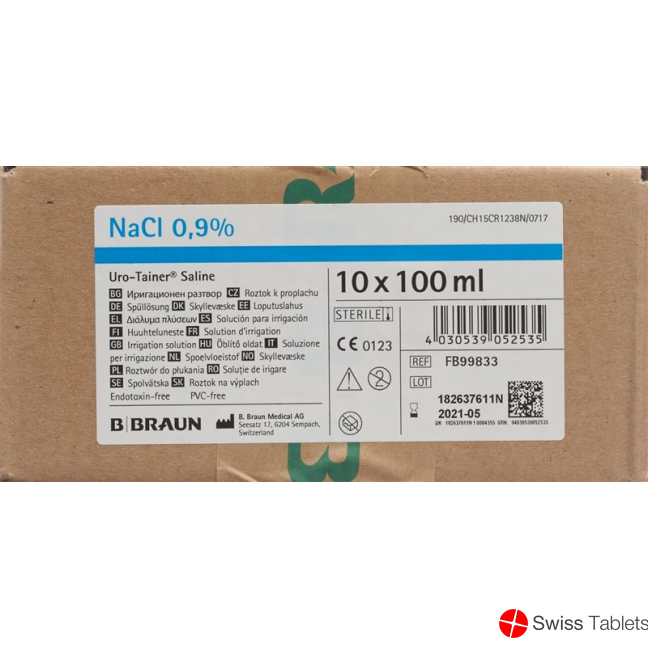 Uro-Tainer Saline 0,9% NaCl 10x 100ml buy online