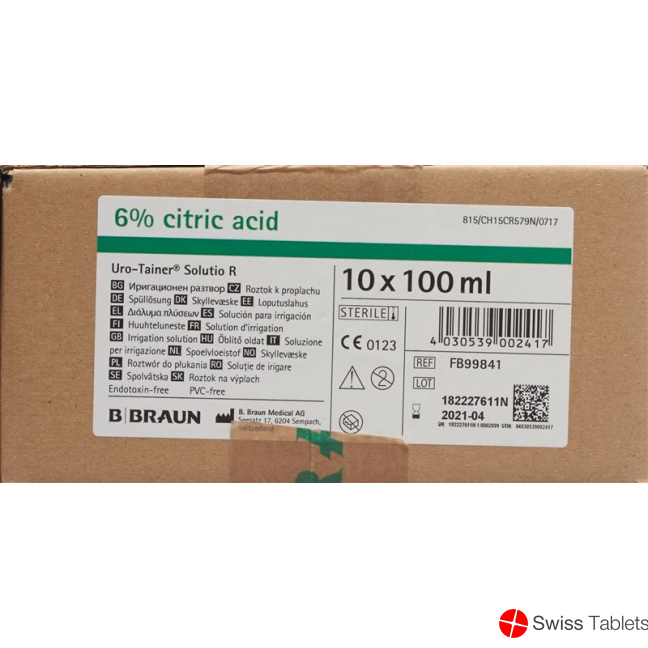 Uro-Tainer Solutio R 6% Zitronensäure 10x 100ml buy online