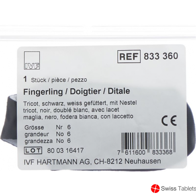 IVF Däumling Tricot Grösse 6 Schwarz buy online