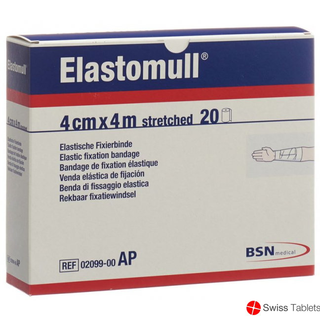 Elastomull Gazebinde Weiss 4mx4cm 20 Stück buy online