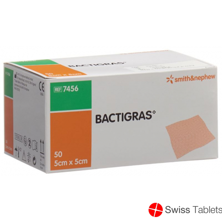 Bactigras Gazeverband 5cmx5cm 50 Beutel buy online
