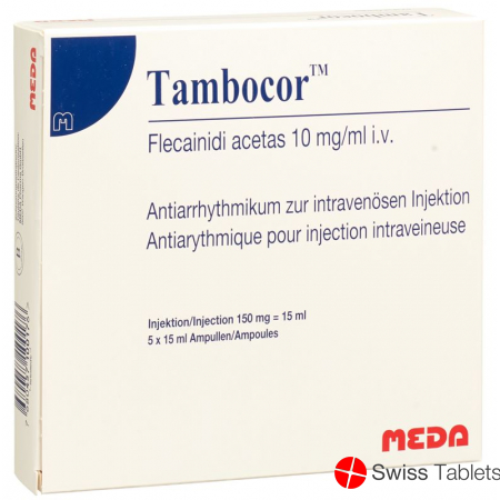 Tambocor Injektionslösung 150mg/15ml 5 Ampullen 15ml buy online