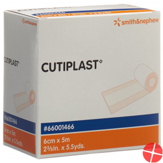 Cutiplast Wundverband 6cmx5m Vlies Weiss