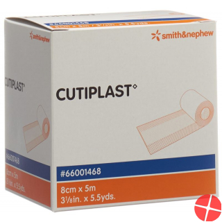 Cutiplast Wundverband 8cmx5m Vlies Weiss