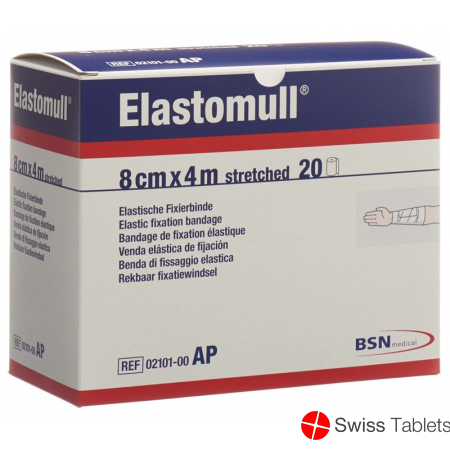 Elastomull Gazebinde Weiss 4mx8cm 20 Stück buy online