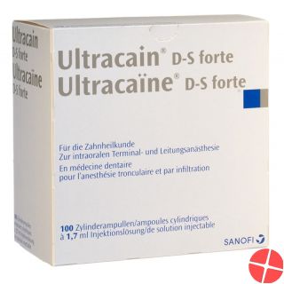 Ultracain Forte D S Injektionslösung 100 Ampullen 1.7ml