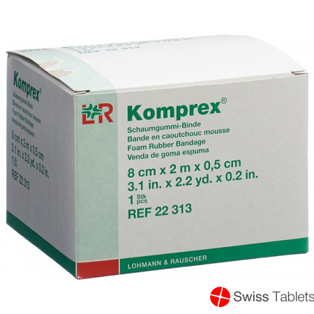 Komprex foam bandage 0.5cm 8cmx2m white buy online