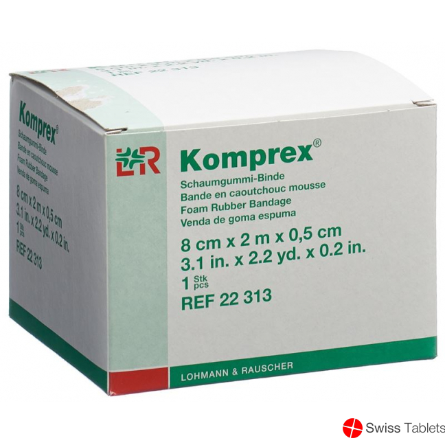 Komprex foam bandage 0.5cm 8cmx2m white buy online