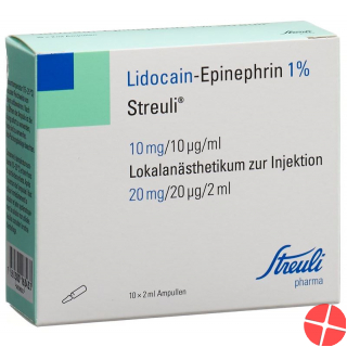 Lidocain Epin Streuli 1% O Kons 10 Ampullen 2ml