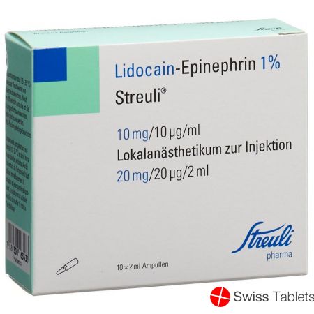 Lidocain Epin Streuli 1% O Kons 10 Ampullen 2ml buy online