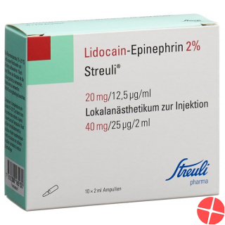 Lidocain Epin Streuli 2% O Kons 10 Ampullen 2ml