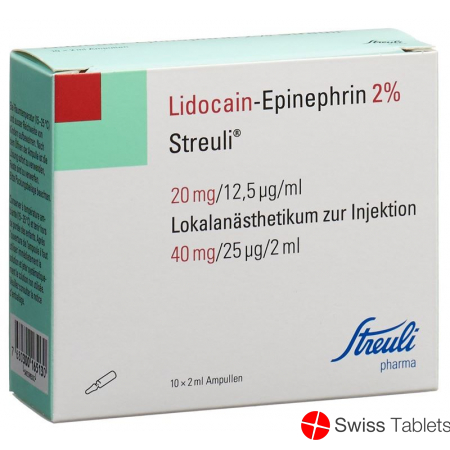 Lidocain Epin Streuli 2% O Kons 10 Ampullen 2ml buy online