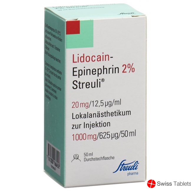 Lidocain Epin Streuli 2% M Kons Durchstechflasche 50ml buy online