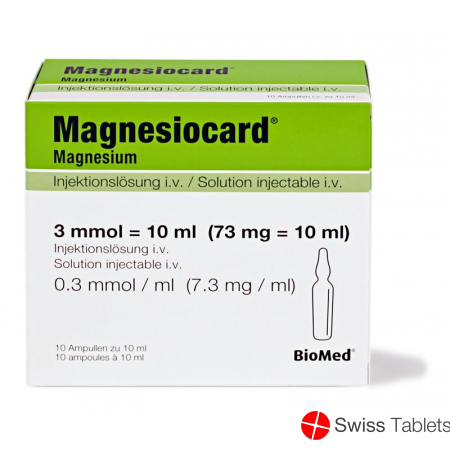 Magnesiocard Injektionslösung i.v. 10 Ampullen 10ml buy online