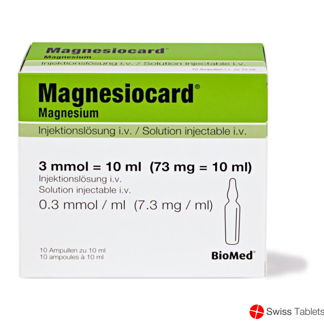 Magnesiocard Injektionslösung i.v. 10 Ampullen 10ml buy online