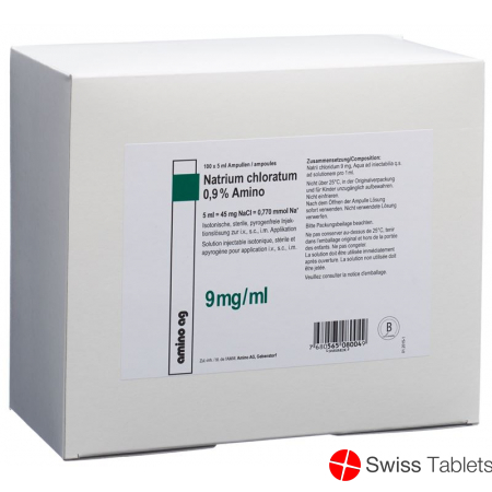NaCl Amino Injektionslösung 0.9% 100 Ampullen 5ml buy online