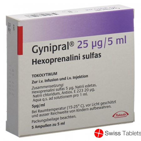 Gynipral Injektionslösung 25mcg/5ml 5 Ampullen 5ml buy online