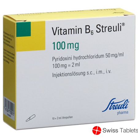 Vitamin B6 Streuli Lösung 100mg 10 Ampullen 2ml buy online
