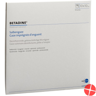 Betadine 10x10cm 10 Salbengazen