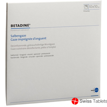 Betadine 10x10cm 10 Salbengazen buy online