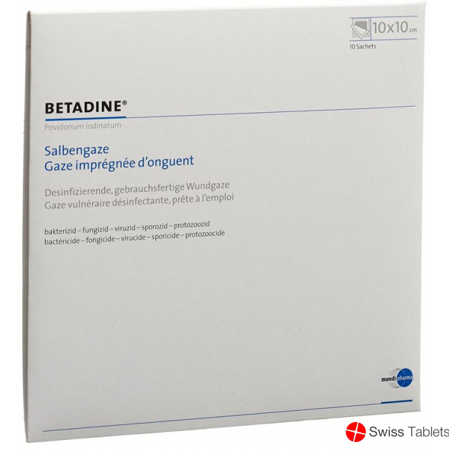 Betadine 10x10cm 10 Salbengazen buy online