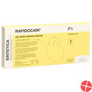 Rapidocain Cardio 2% 100mg/5ml 10 Ampullen 5ml