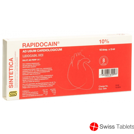 Rapidocain Cardio 10% 500mg/5ml 10 Ampullen 5ml buy online