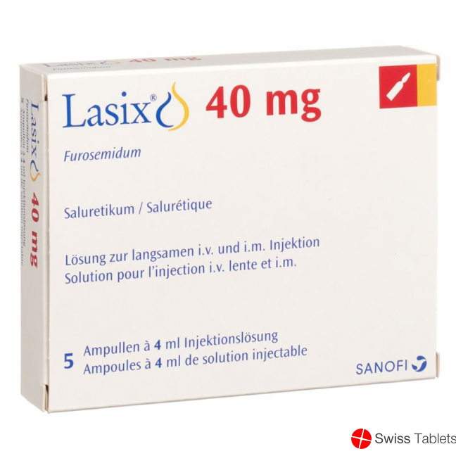 Lasix Injektionslösung 40mg/4ml 5 Ampullen 4ml buy online