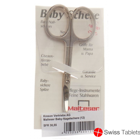 Maltese baby nail scissors diagonal 7.5cm No. 12 buy online