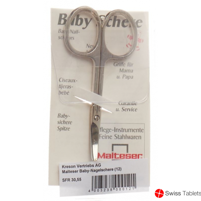 Maltese baby nail scissors diagonal 7.5cm No. 12 buy online