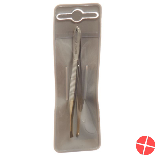 Maltese tweezers 8 cm no. 9 slanted nickel/gold