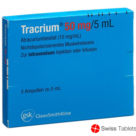 Tracrium Injektionslösung 50mg/5ml 5 Ampullen 5ml buy online
