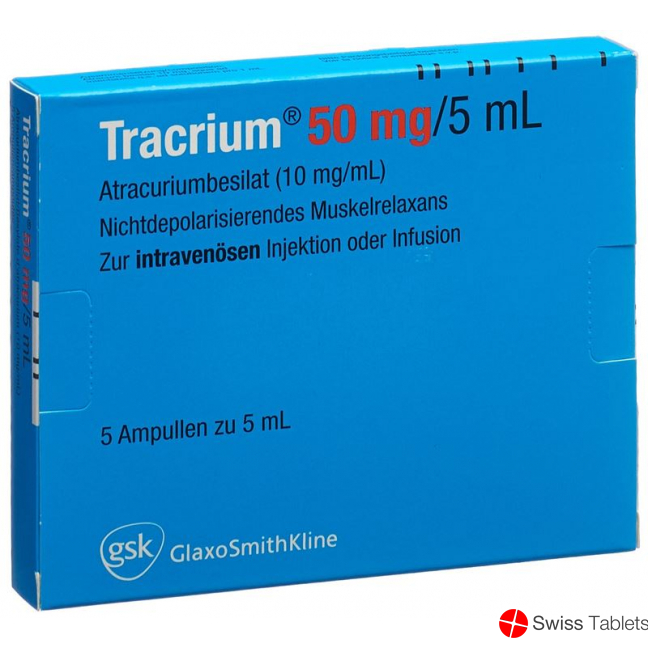 Tracrium Injektionslösung 50mg/5ml 5 Ampullen 5ml buy online