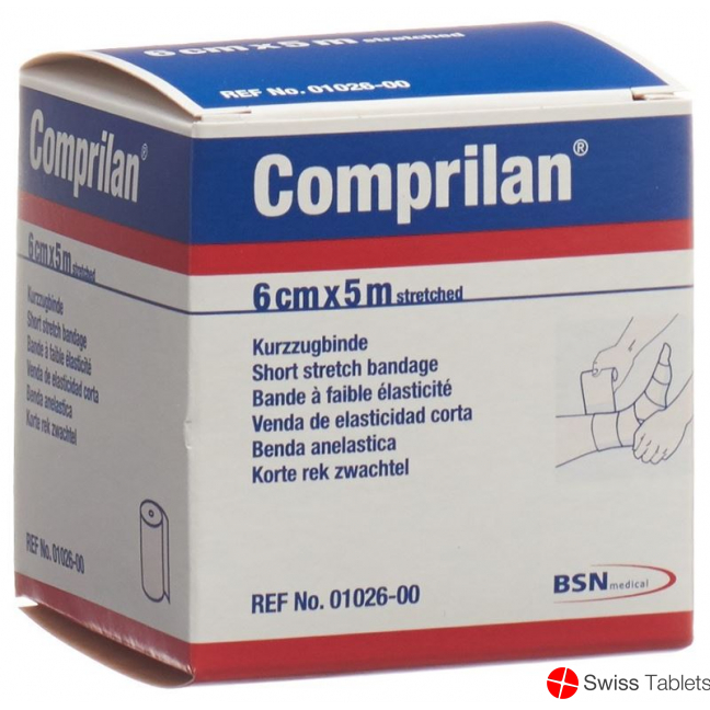 Comprilan Kompressionsbinde Kurzem Zug 5mx6cm buy online