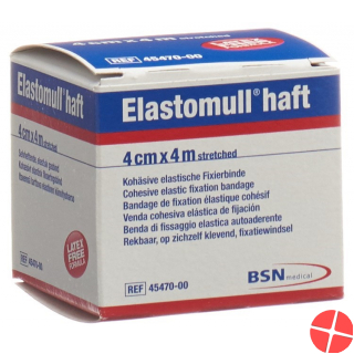 Elastomull Haft Gazebinde Weiss 4mx4cm Rolle