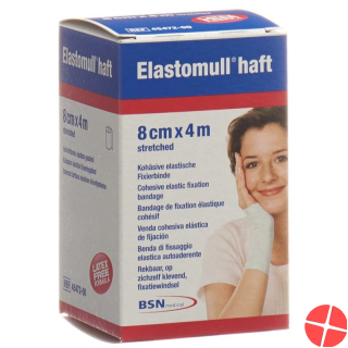 Elastomull Haft Gazebinde Weiss 4mx8cm Rolle