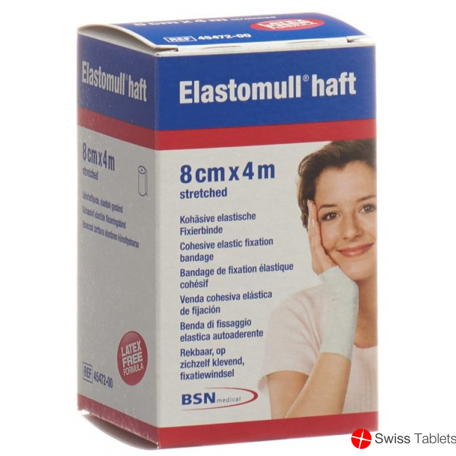 Elastomull Haft Gazebinde Weiss 4mx8cm Rolle buy online
