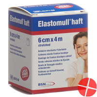 Elastomull adhesive gauze bandage white 4mx6cm roll