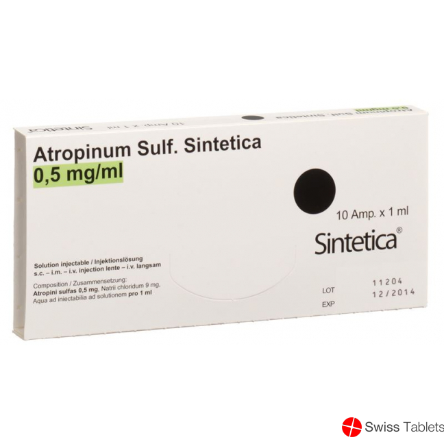 Atropinum Sulf Sintetica 0.5mg/ml 10 Ampullen 1ml buy online