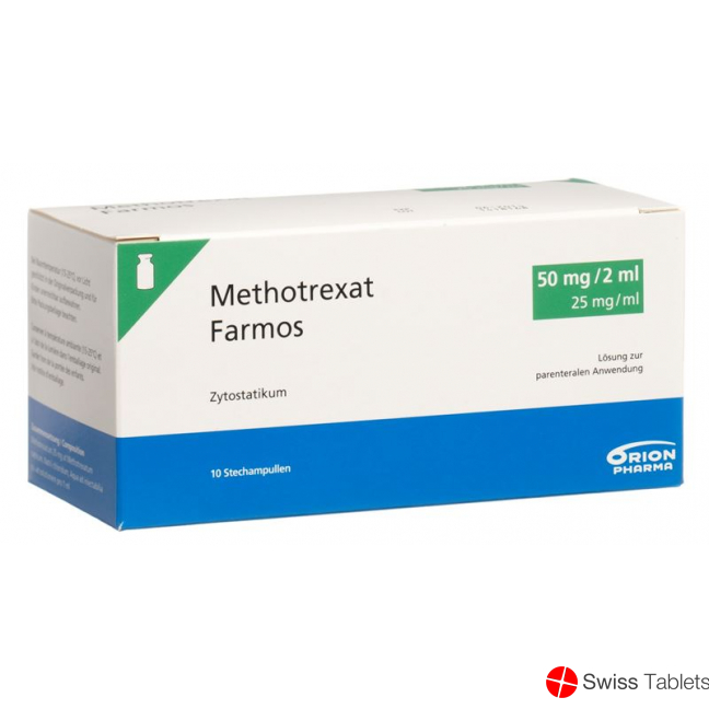 Methotrexat Farmos 50mg/2ml 10 Durchstechflaschen 2ml buy online