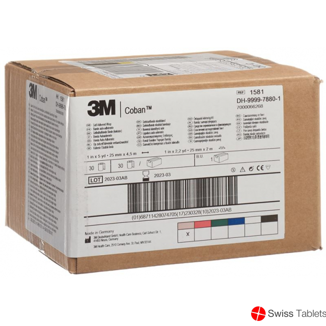 3M Coban Elastische Binde Hautfarbig 2.6cmx4.57m 30 Stück buy online 3M Coban Elastische Binde Hautfarbig 2.6cmx4.57m 30 Stück buy online