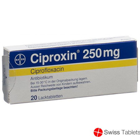 Ciproxin Lacktabletten 250mg 20 Stück buy online