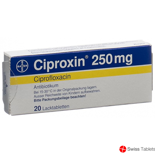 Ciproxin Lacktabletten 250mg 20 Stück buy online